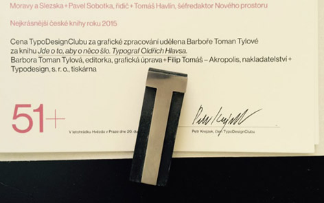 Winner of the Most Beautiful Czech Book of 2015